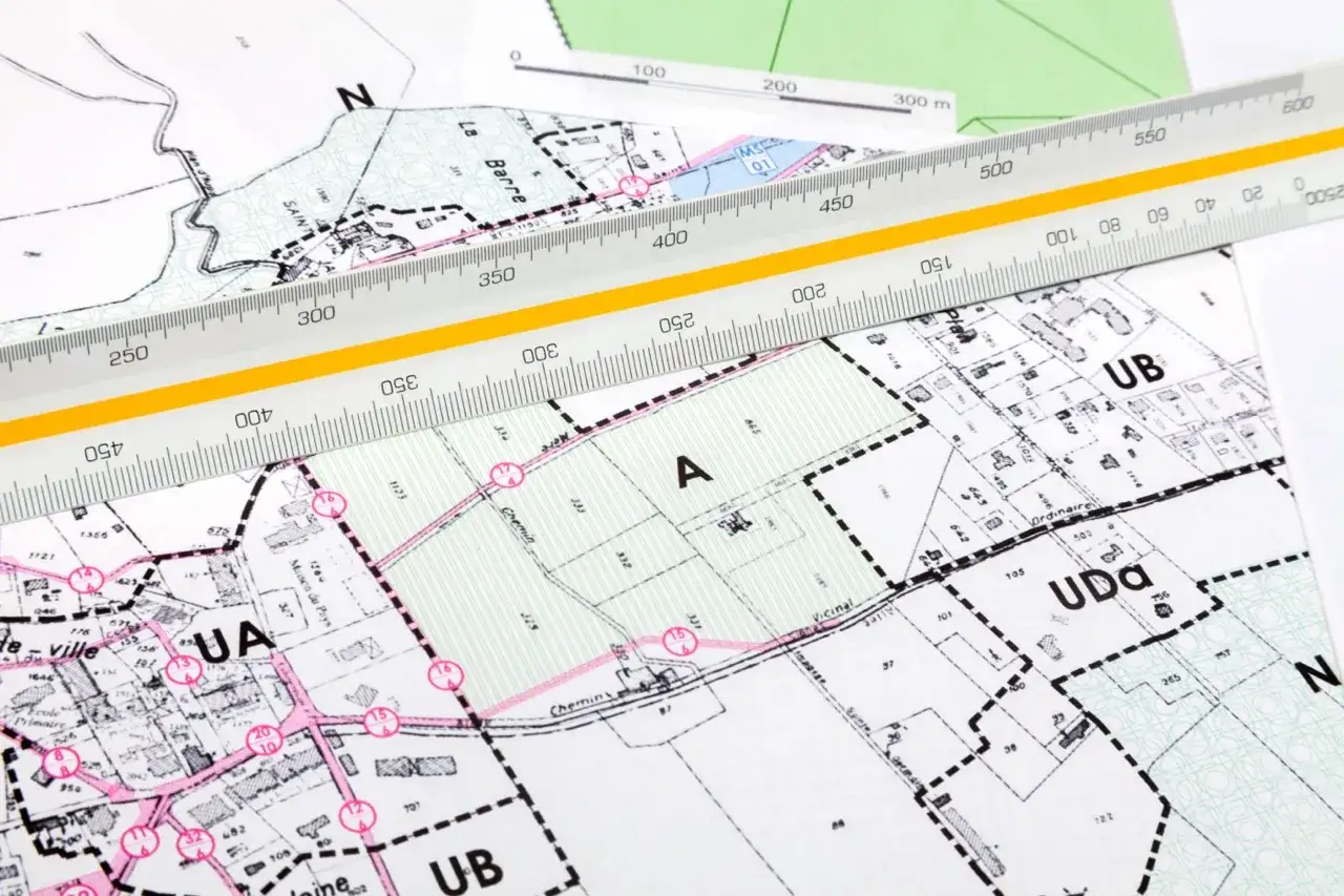 Mapa z miejscowym planem zagospodarowania przestrzennego