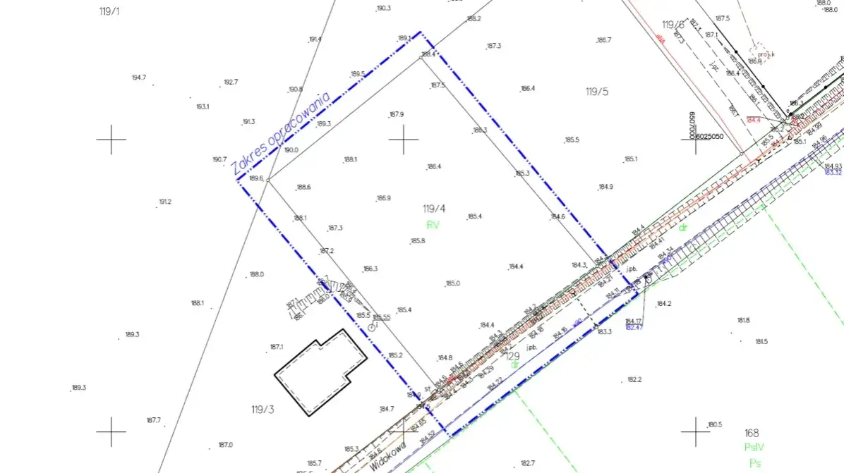 Mapa do cel&oacute;w projektowych geodeta